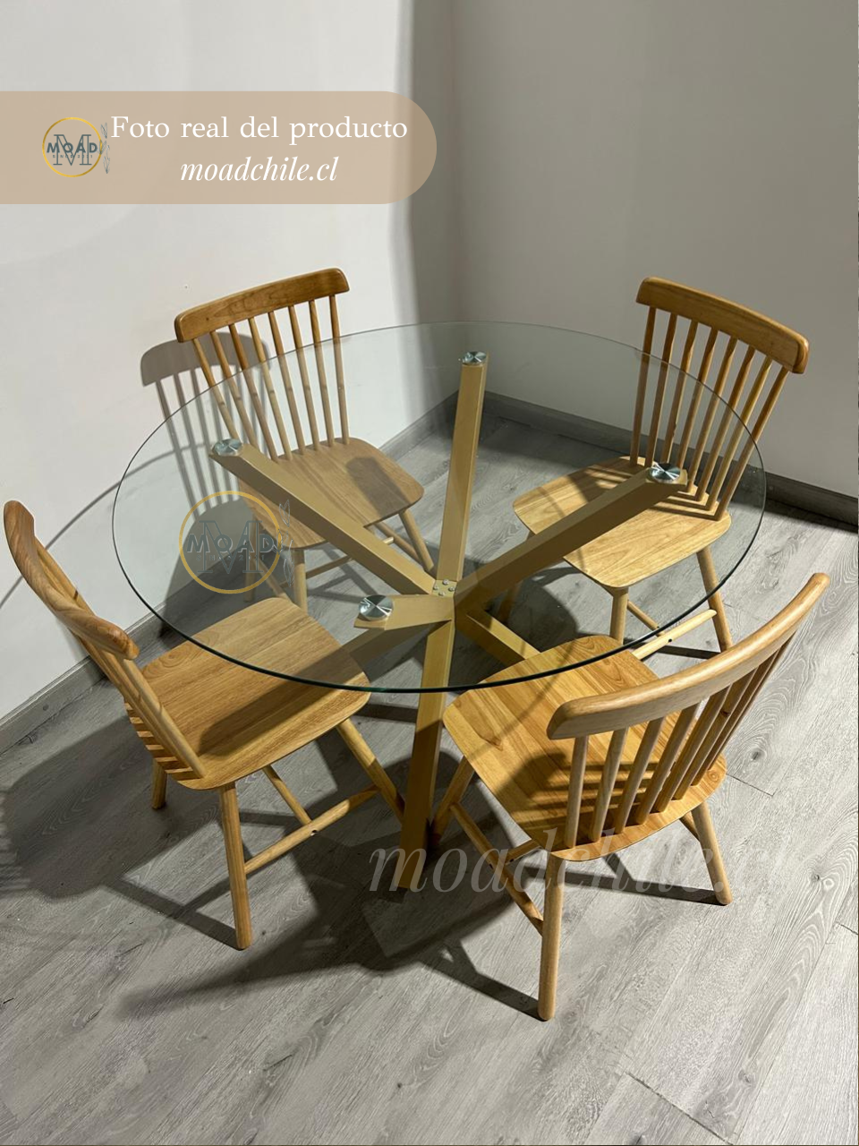 Comedor Suizo Redondo Windsor Madera 4P