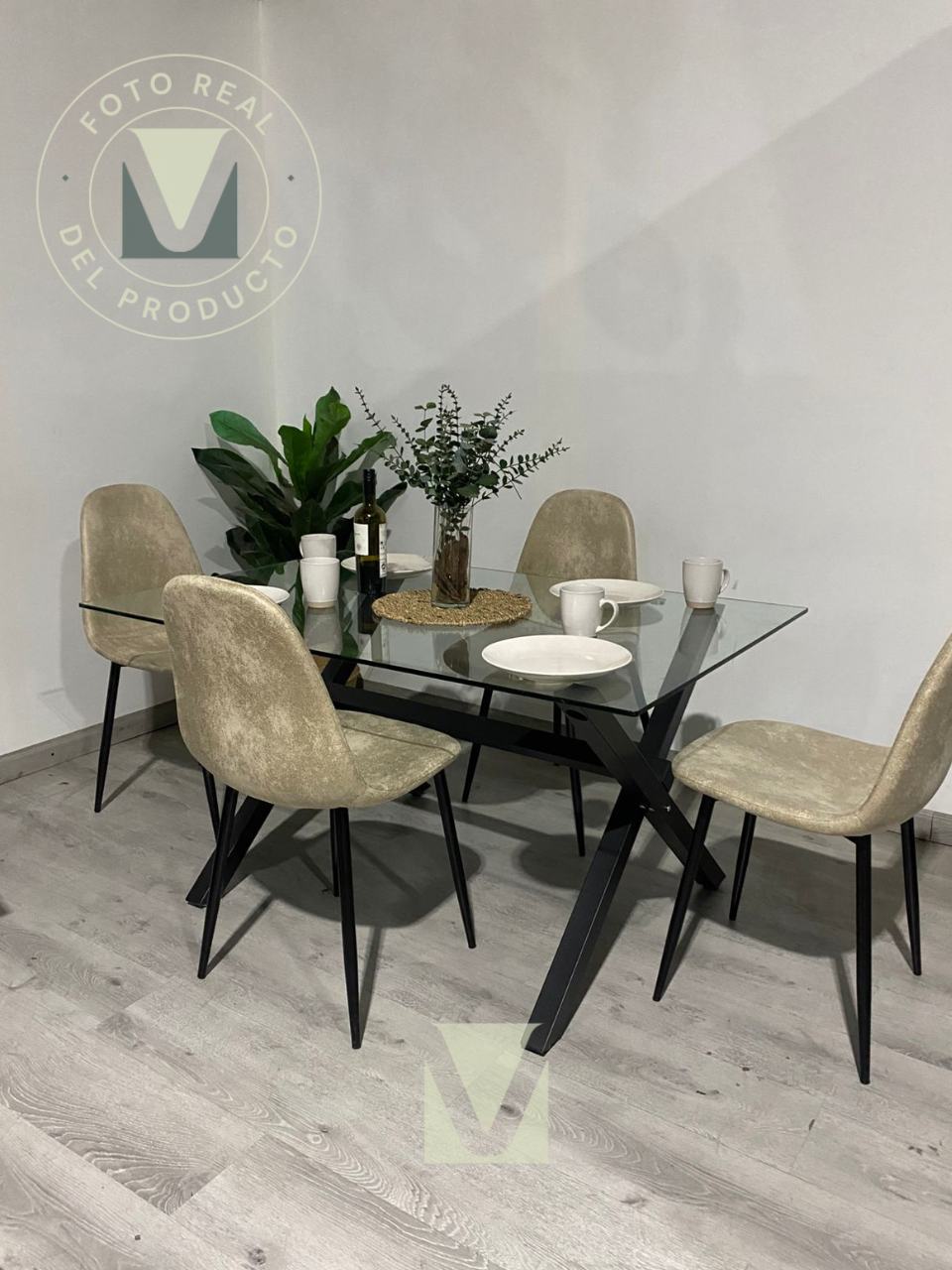 Comedor Detroit Vintage Bursa Black 4P