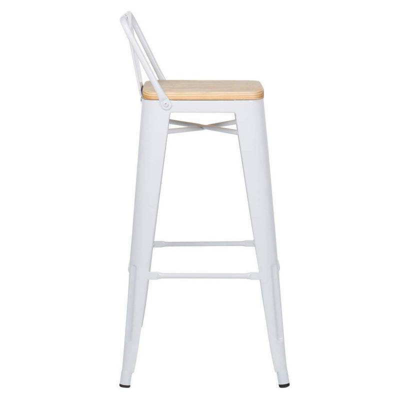 X4 Pack Taburete Tolix Madera Clara (77cm)