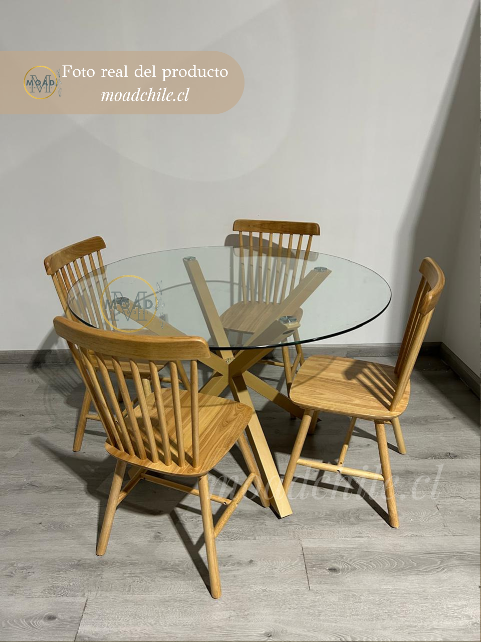 Comedor Suizo Redondo Windsor Madera 4P