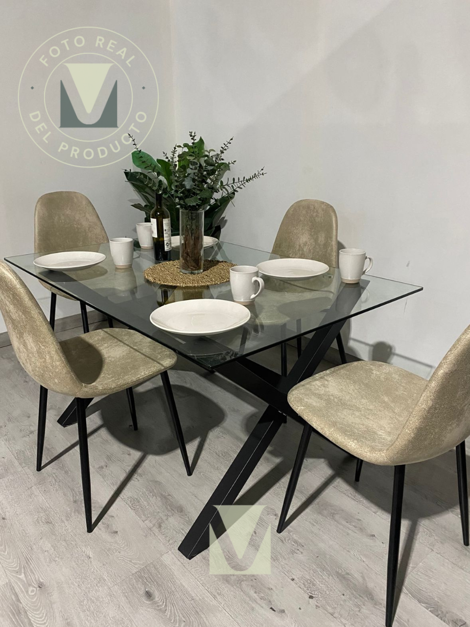 Comedor Detroit Vintage Bursa Black 4P