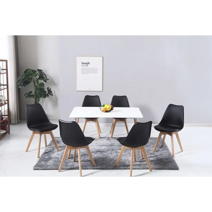 Comedor Nórdico Tulip Rectangular 6P