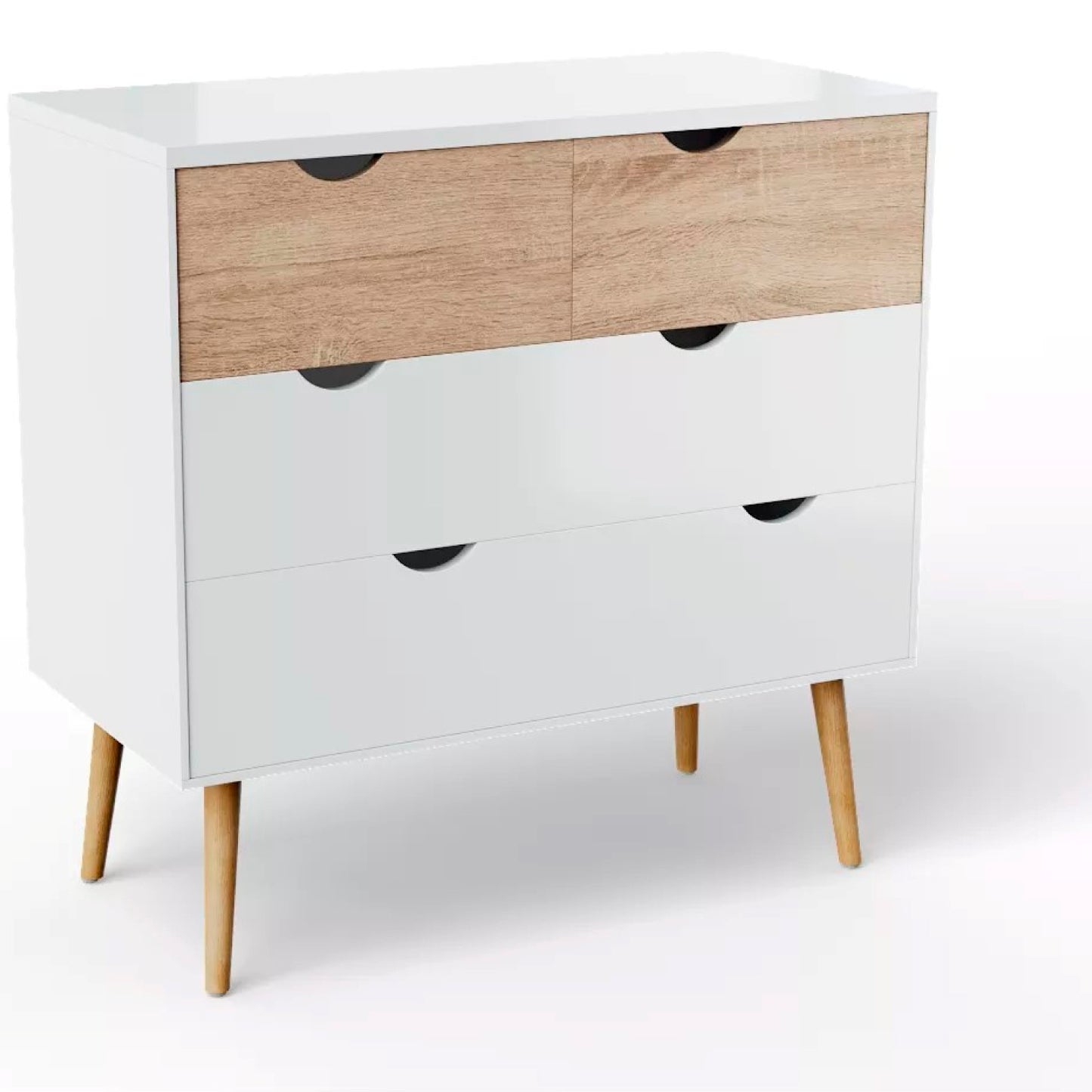 Cómoda 6 cajones blanca madera