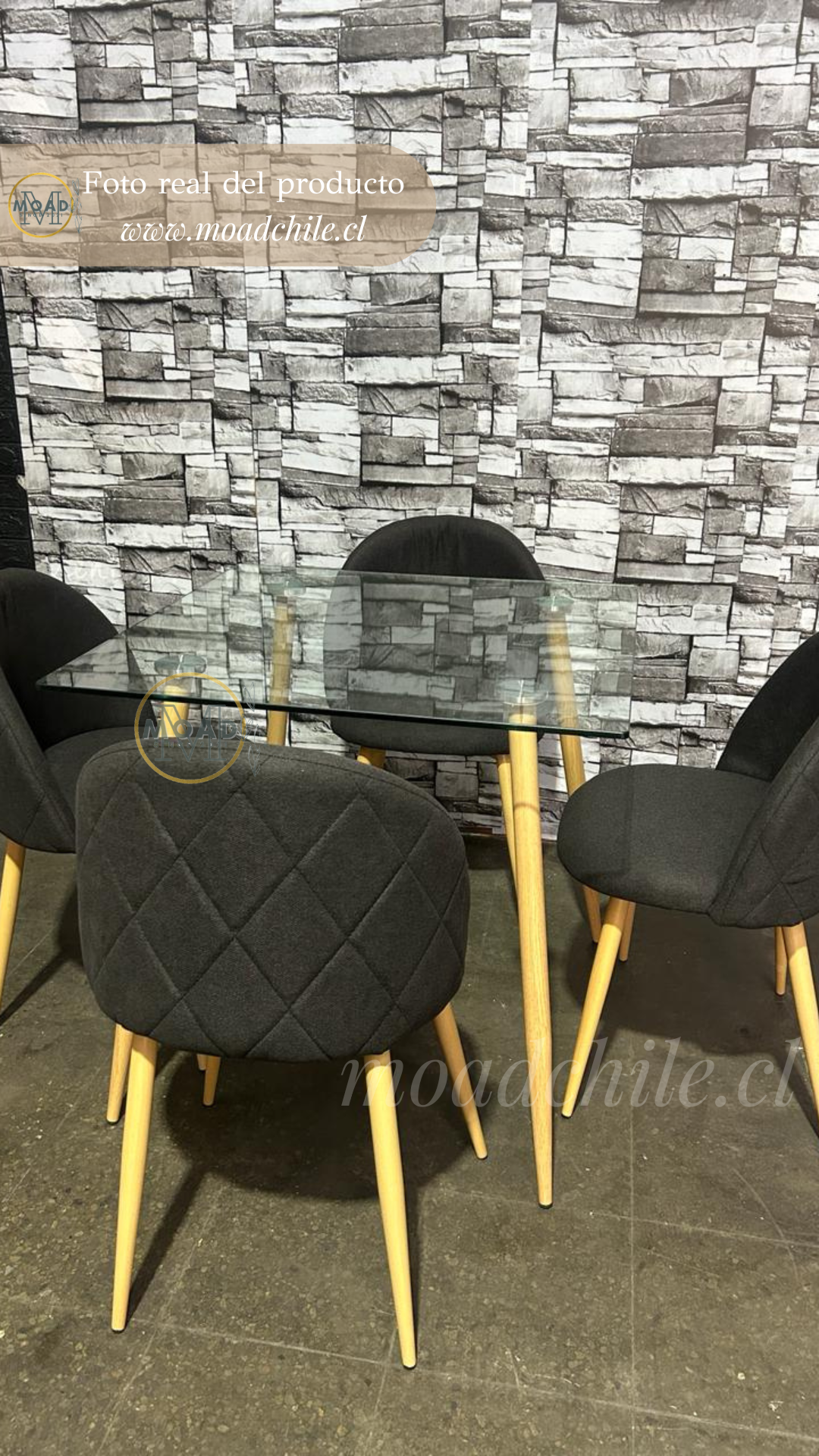 Comedor Cuadrado 4P Confort Lino