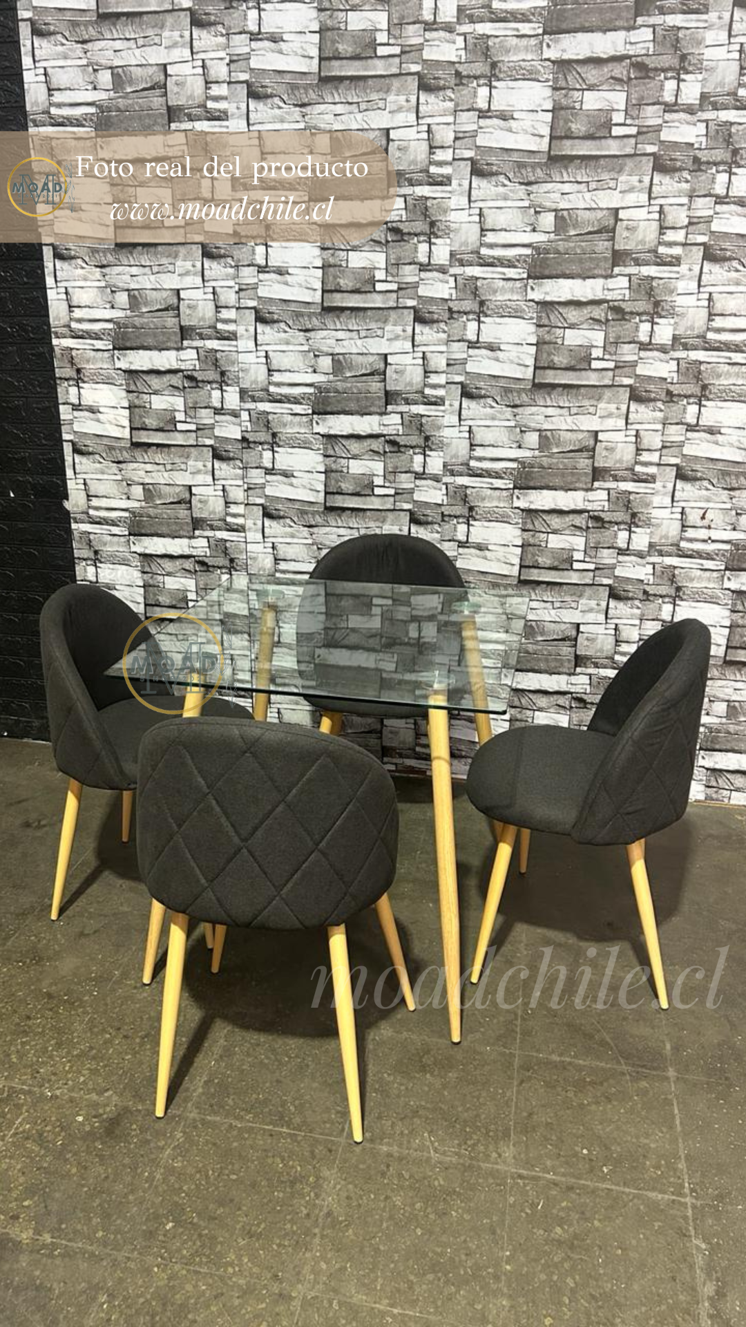 Comedor Cuadrado 4P Confort Lino
