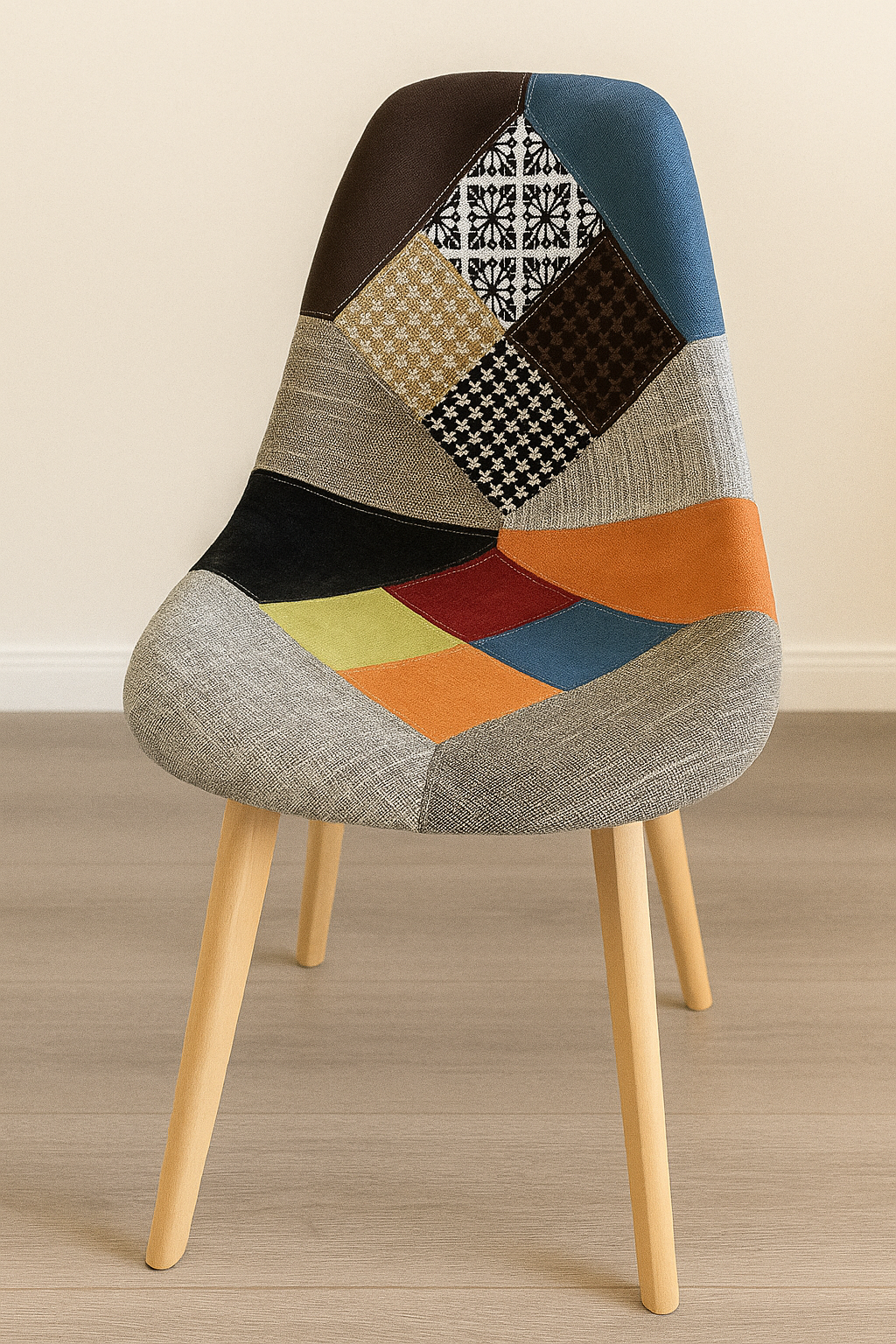 Pack 4 Sillas Patchwork Wood