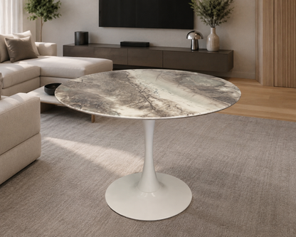 Mesa Tulip Stone Matizado 100cm
