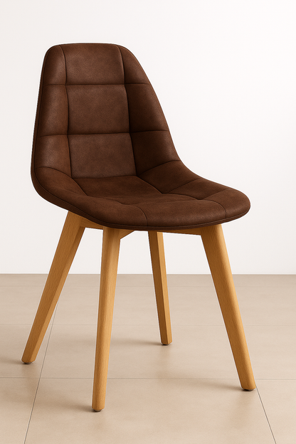 Silla Capitone Ecocuero Vintage Wood