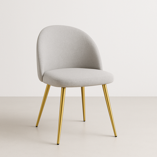 Silla Gabrielle Lino (patas doradas)
