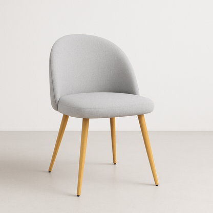 Silla Gabrielle Lino Respaldo Liso (Patas Símil Madera)