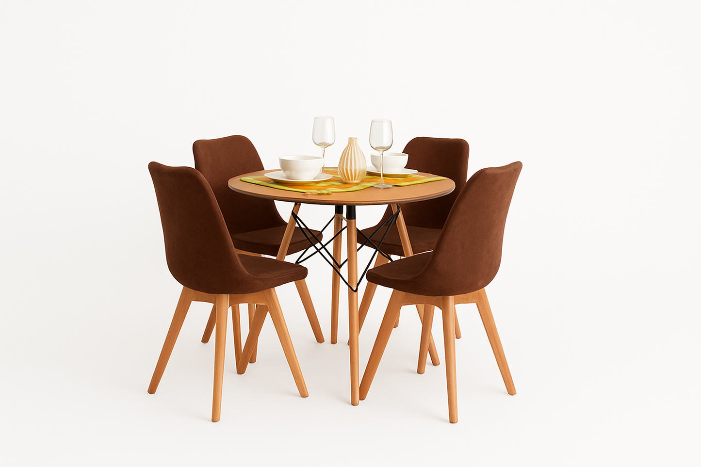 Comedor Eames Soft Tulip 4 personas