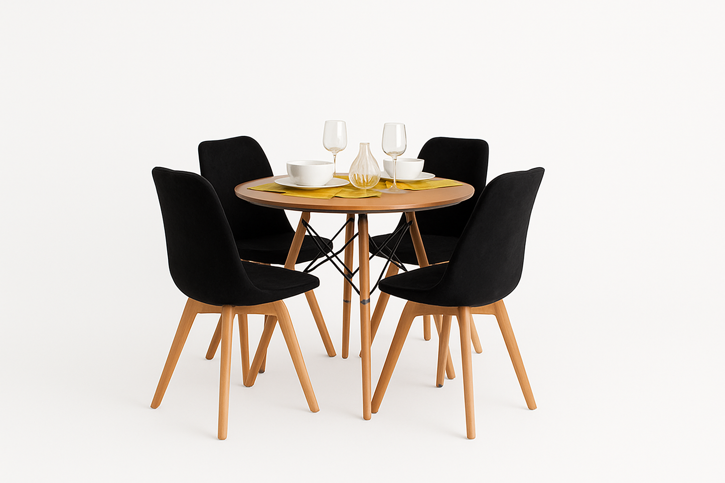 Comedor Eames Soft Tulip 4 personas