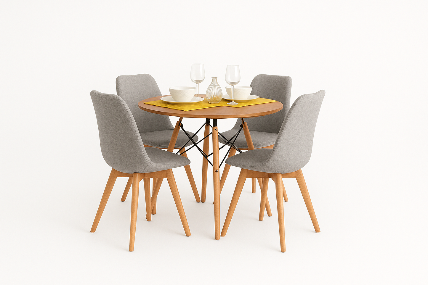 Comedor Eames Soft Tulip 4 personas