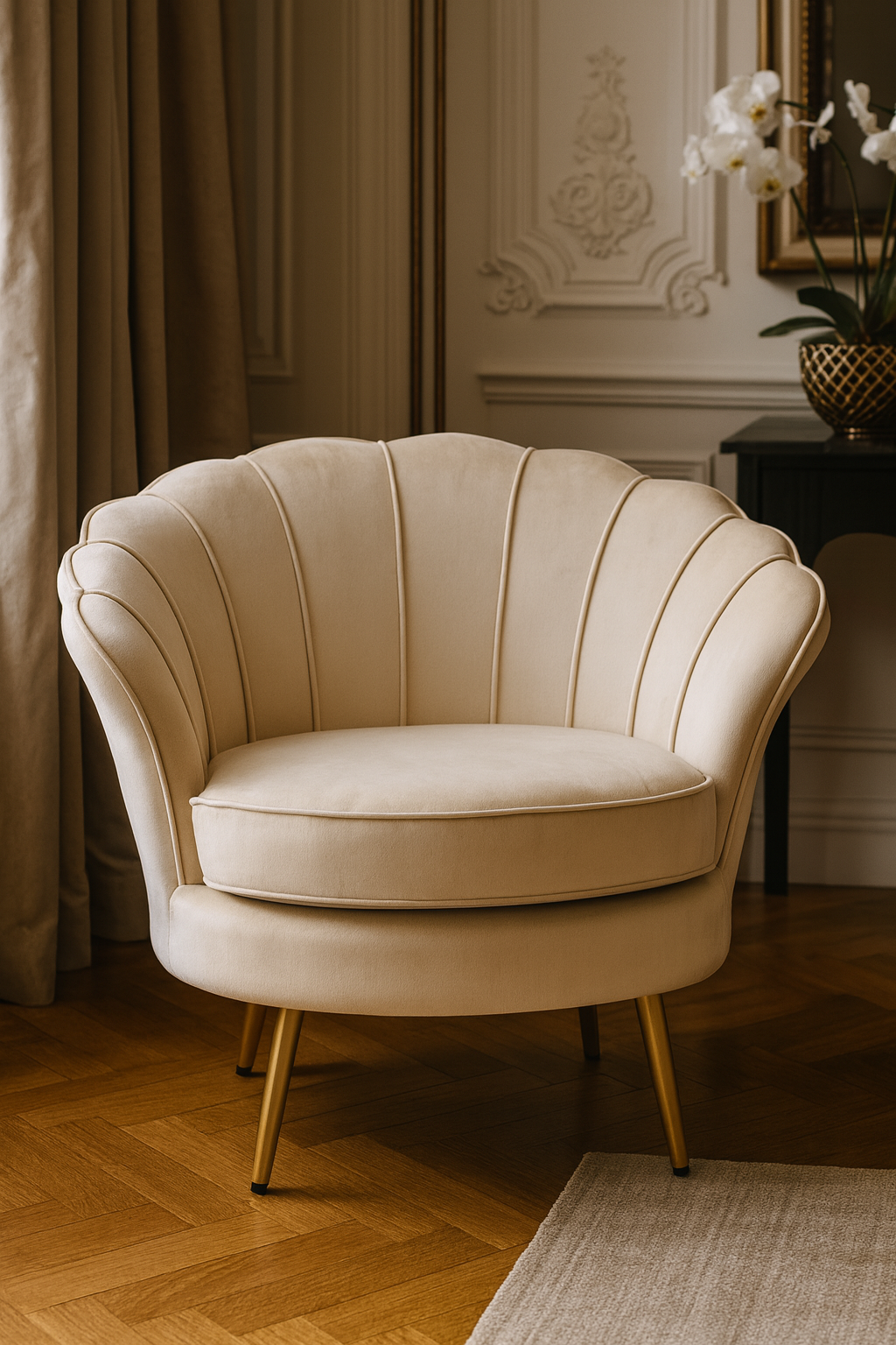 Poltrona Velvet Shell