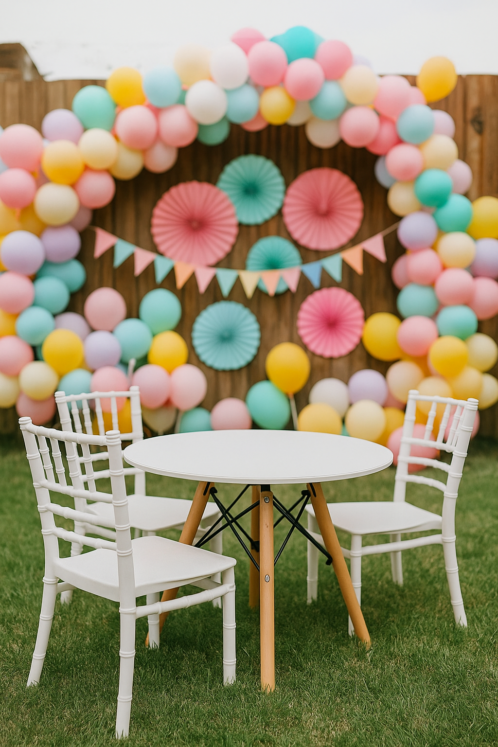 Set Mesa Kids 60cm + 2 Silla Chiavari Kids