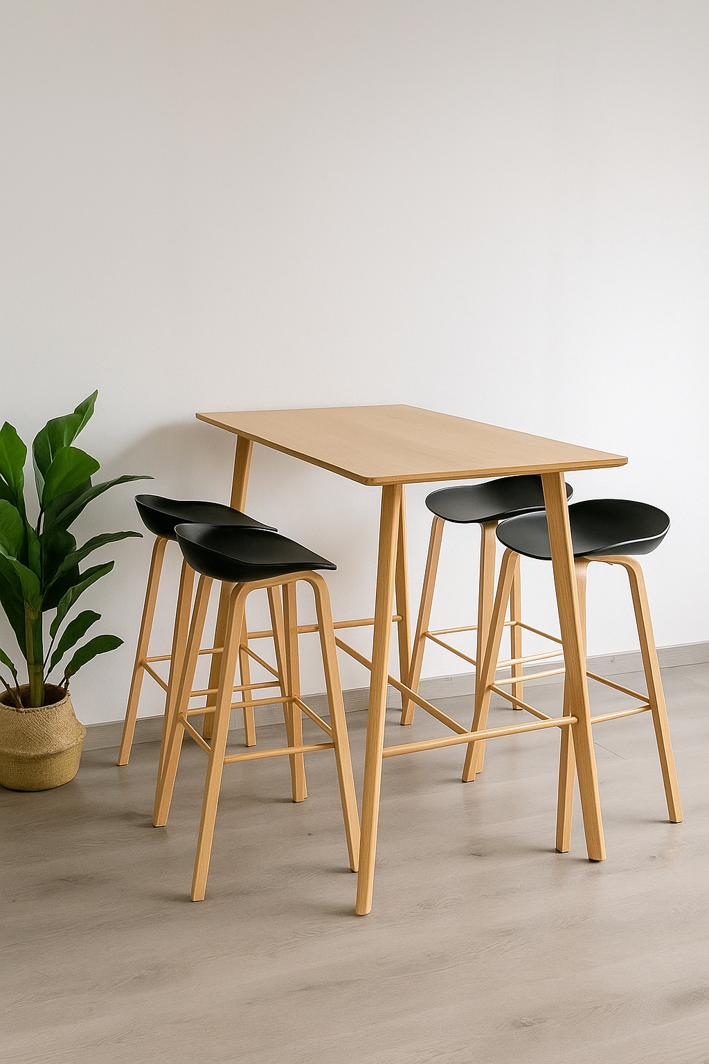 Comedor Alto estilo Bar Lyon Cuppy 4P Wood