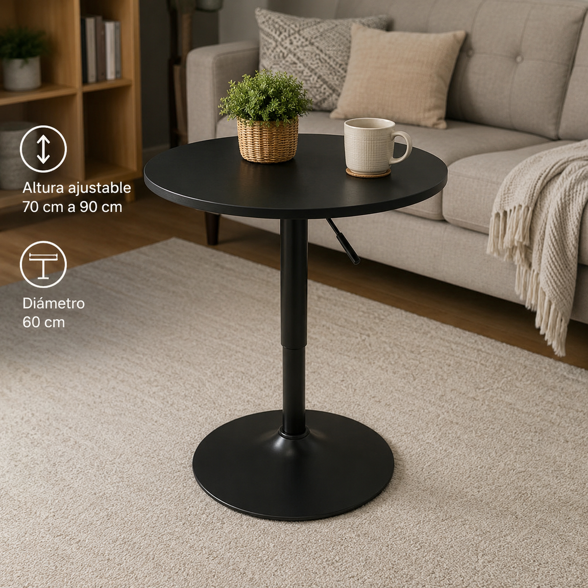 Mesa de Bar Tulip Ajustable 60cm