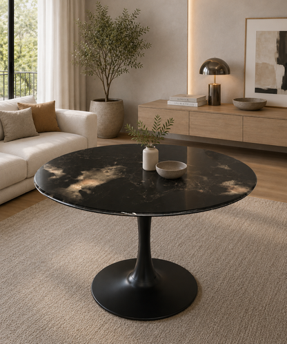 Mesa Tulip Stone Matizado 80cm