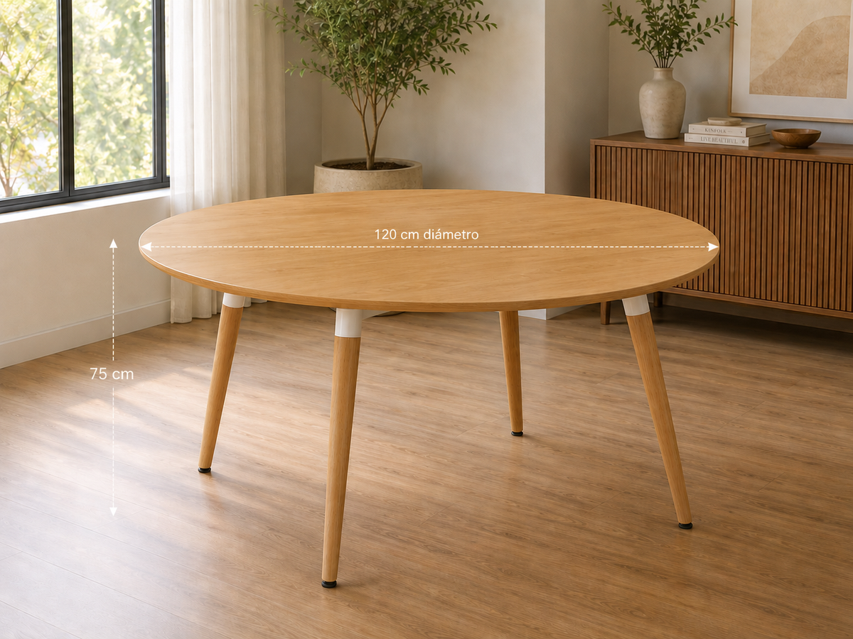 Mesa Eames Redonda Clásica 120cm