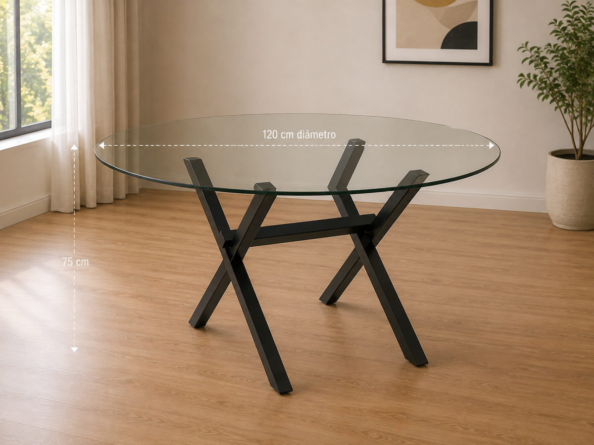 Mesa de Comedor Bursa Black Redonda 120cm