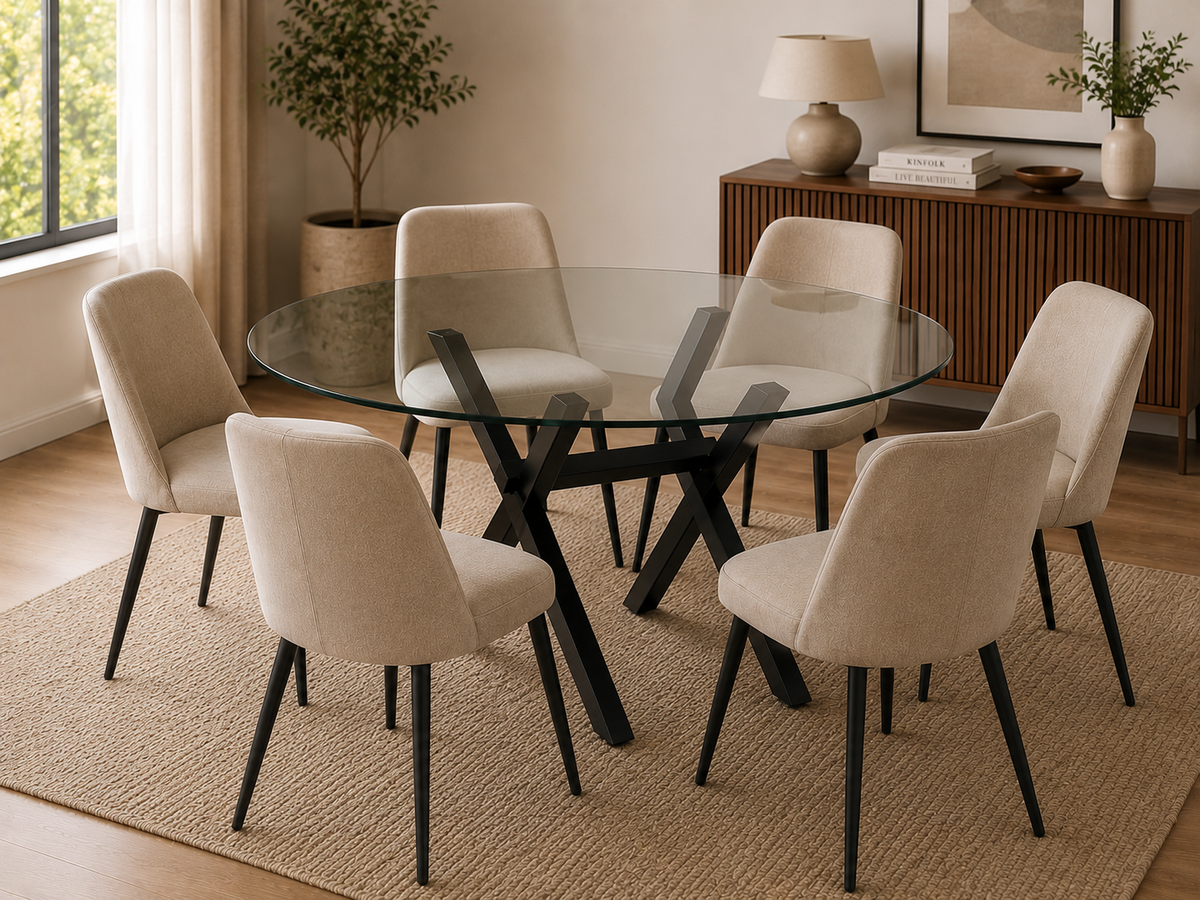 Mesa de Comedor Bursa Black Redonda 120cm