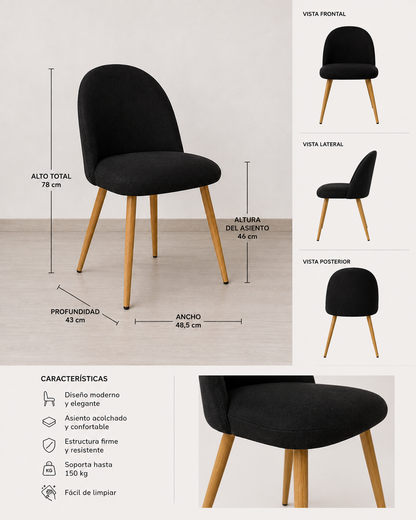 Comedor Gabrielle Vema  Oklahoma Lino 4P