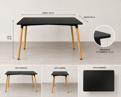 Comedor Danubio Eames Rectangular