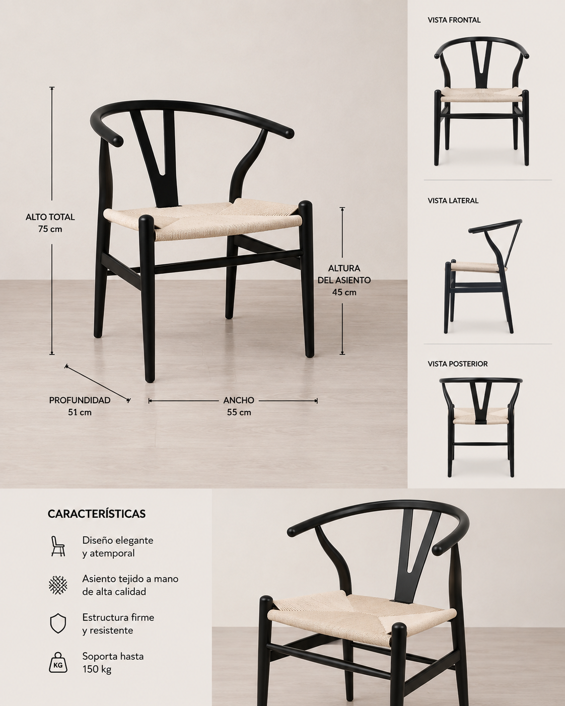 Comedor Arnaiz Cross Wishbone