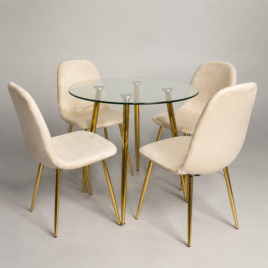 Comedor Smart Lyon Gold 4P