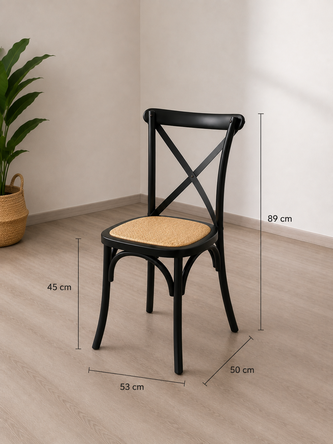 Comedor Crossback Manhattan para 4 personas