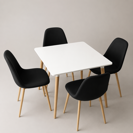 Comedor Eames Paris cuadrado lino