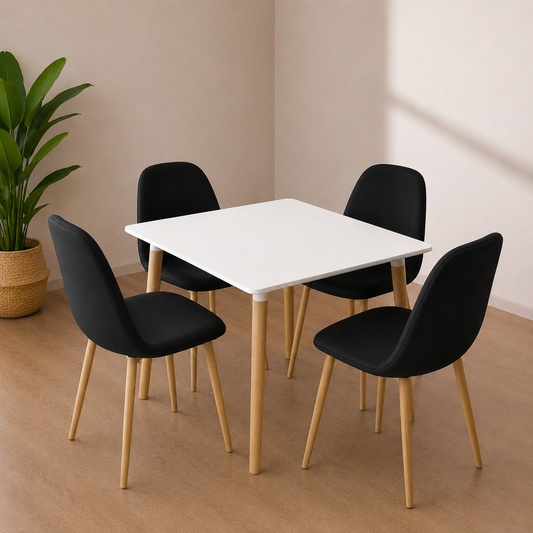 Comedor Eames Paris cuadrado lino