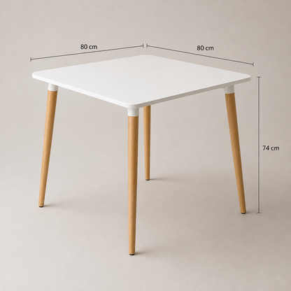 Comedor Eames Paris cuadrado lino