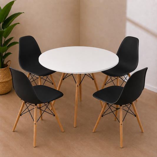 Comedor Eames Round 80cm 4P