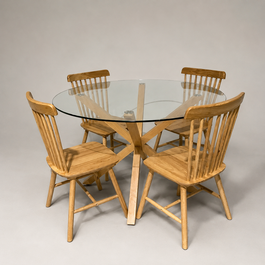 Comedor Suizo Redondo Windsor Madera 4P