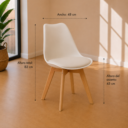 Comedor Eames Glass Tulip 4p