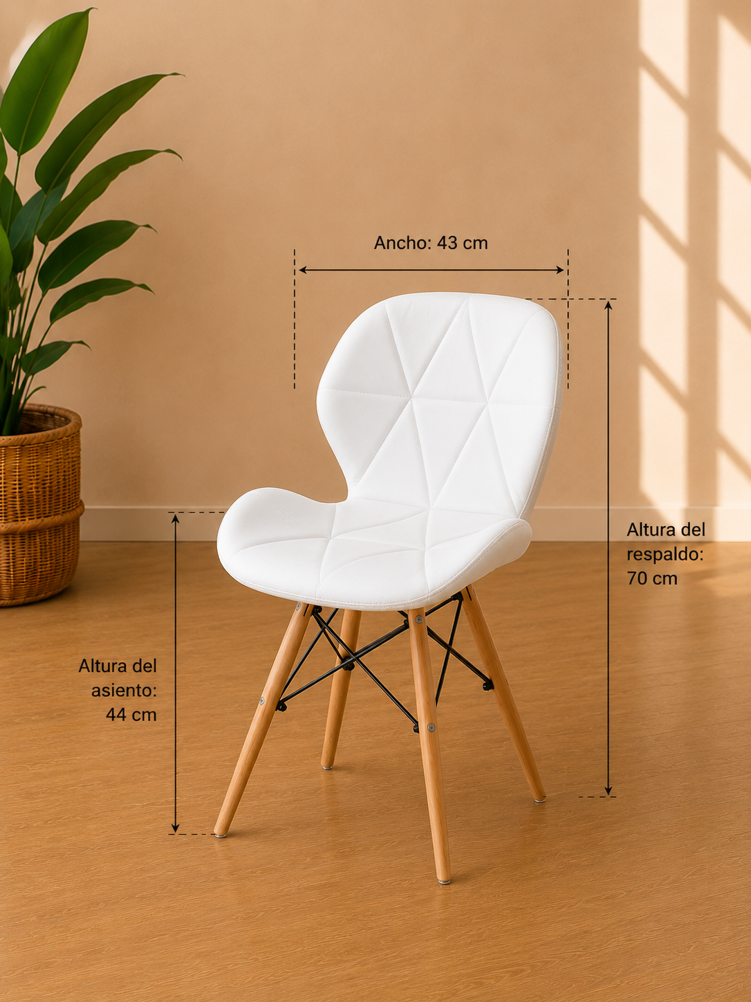 Comedor Radar Eames Cuadrado 4P