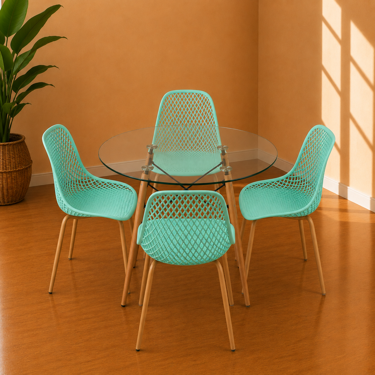 Comedor Helena Garden 80cm 4p