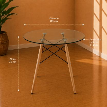 Comedor Helena Garden 80cm 4p