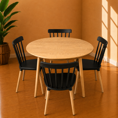 Comedor Extensible + 4 Sillas Windsor
