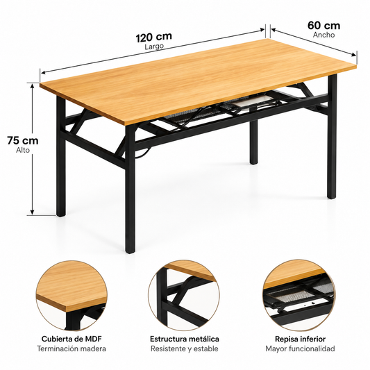 Escritorio Plegable Industrial 120CM