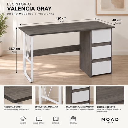 Escritorio Valencia Gray