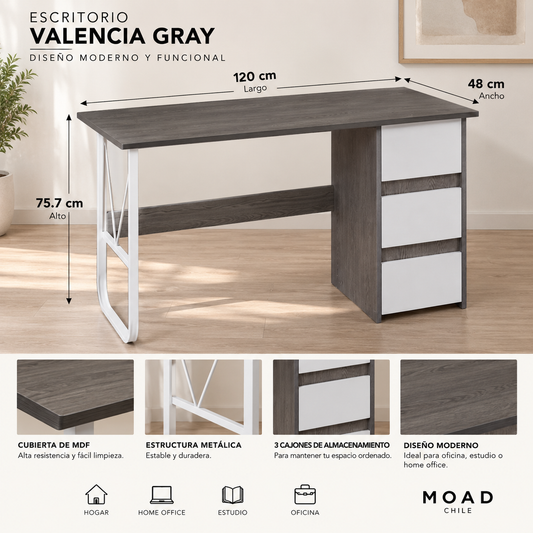 Escritorio Valencia Gray