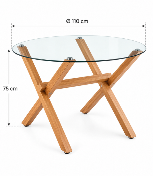 Mesa de Comedor Bursa Black Redonda 120cm