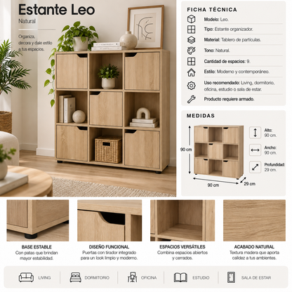 Estante Leo Natural