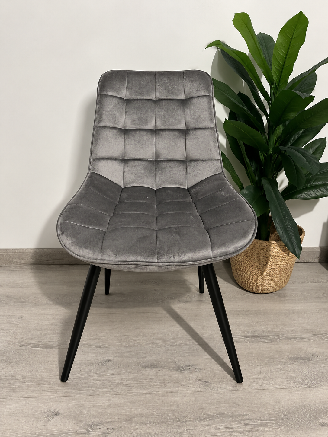 Pack 6 Sillas de Comedor Macron Terciopelo patas negras