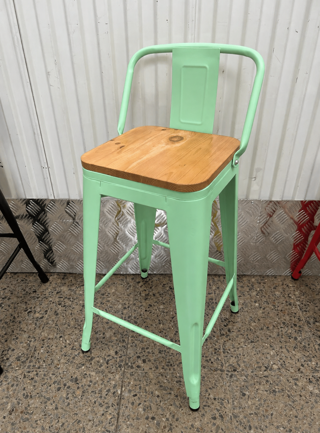Taburete Tolix Madera Clara (66cm)