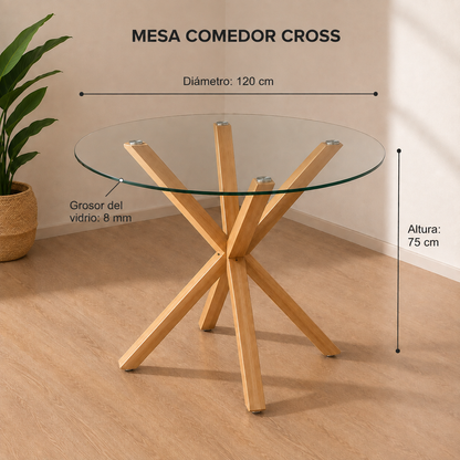 Comedor Cross Abudabi 120cm 6P