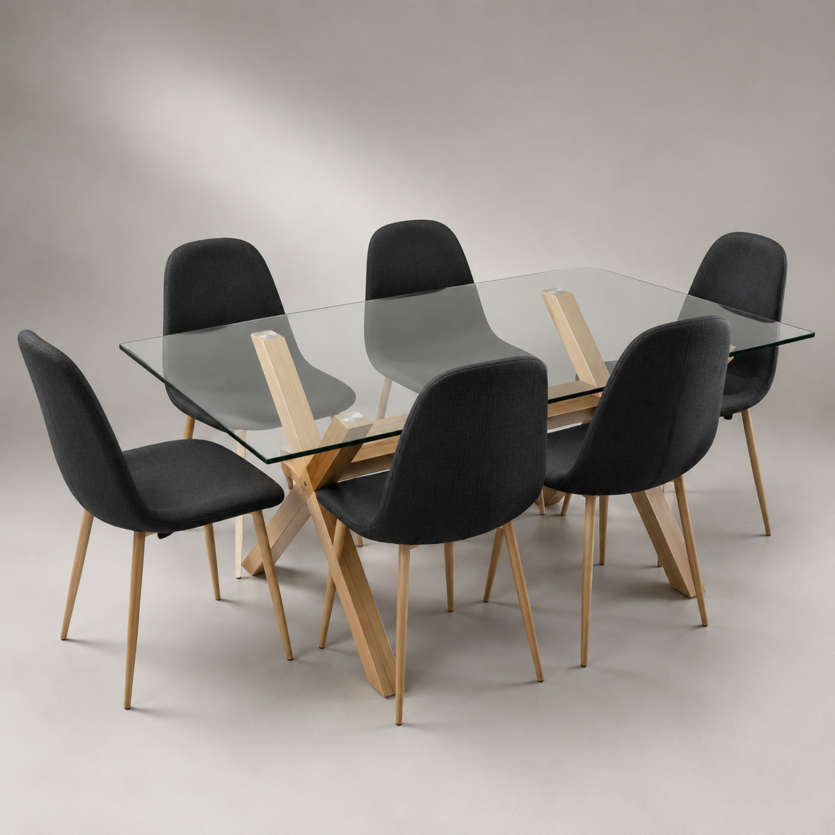 Comedor Paris Lino Cross Bursa Rectangular 6P