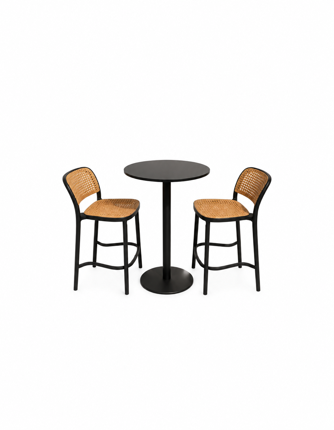 Set de Terraza Taburete Delta y Mesa Guji D60